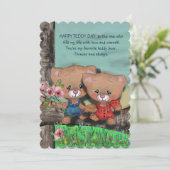 Cartes Pour Fêtes Annuelles Joyeux Teddy Day (Debout devant)