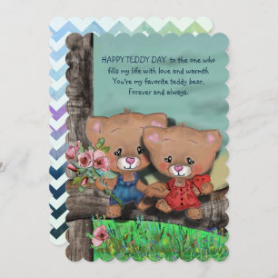 Cartes Pour Fêtes Annuelles Joyeux Teddy Day