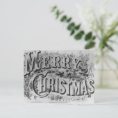 Cartes Pour Fêtes Annuelles Joyeux texte de Noël (Debout devant)