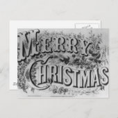 Cartes Pour Fêtes Annuelles Joyeux texte de Noël (Devant / Derrière)
