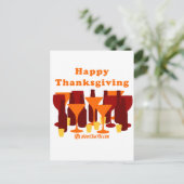 Cartes Pour Fêtes Annuelles Joyeux Thanksgiving (Debout devant)