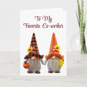 Cartes Pour Fêtes Annuelles *Joyeux Thanksgiving* COLLABORATEUR PRÉFÉRÉ
