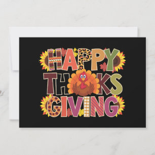 Cartes Pour Fêtes Annuelles Joyeux Thanksgiving Dinde Drôle Saison Citrouille