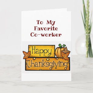 Cartes Pour Fêtes Annuelles *Joyeux Thanksgiving* FAVORITE COLLABORATEUR DE FÊ
