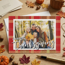 Joyeux Thanksgiving Photo de famille d'automne Gra