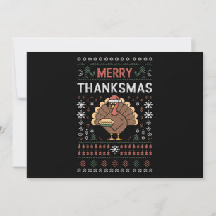 Cartes Pour Fêtes Annuelles Joyeux Thanksmans Noël Thanksgiving Turquie