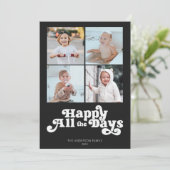 Cartes Pour Fêtes Annuelles Joyeux tous les jours Quatre Photo (Debout devant)