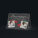 Cartes Pour Fêtes Annuelles Joyeux tout Chalkboard Mistleortes Noël<br><div class="desc">Rustique 'Joyeux Tout' Chalkboard Mistletoes Noël / Carte de collage photo de vacances. Carte photo moderne de vacances / Noël avec 4 photos séparées avec design avant, intérieur et arrière. L'arrière - plan de base peut être changé en couleur de votre choix. La plupart du texte est modifiable. Illustration de...</div>