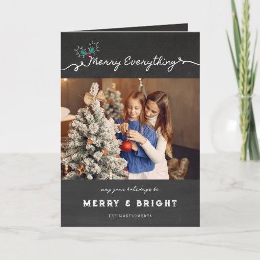 Cartes Pour Fêtes Annuelles Joyeux tout Chalkboard Mistleortes Noël (Devant)