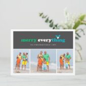 Cartes Pour Fêtes Annuelles Joyeux tout Couleur Blocs Mistletos 3 Photo (Debout devant)