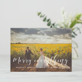 Cartes Pour Fêtes Annuelles Joyeux tout Élégant Photo de Noël (Debout devant)