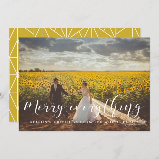 Cartes Pour Fêtes Annuelles Joyeux tout Élégant Photo de Noël (Devant / Derrière)