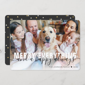 Cartes Pour Fêtes Annuelles Joyeux Tout Famille Or Foil Noël