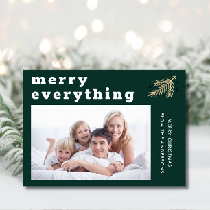 Cartes Pour Fêtes Annuelles Joyeux Tout Moderne Épinette Green Photo