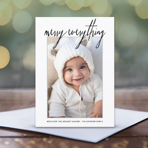 Cartes Pour Fêtes Annuelles Joyeux tout moderne Noël 1 photo noir