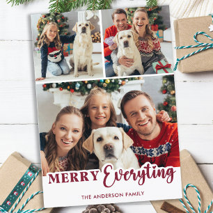 Cartes Pour Fêtes Annuelles Joyeux tout Personnalisé Moderne Photos de Famille