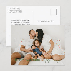 Cartes Pour Fêtes Annuelles Joyeux tout photo verte