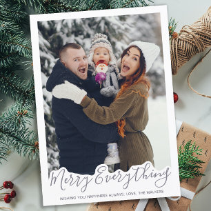 Cartes Pour Fêtes Annuelles Joyeux tout Simple Photo de famille personnalisée