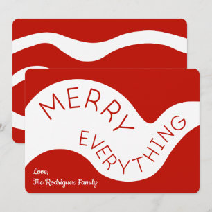 Cartes Pour Fêtes Annuelles Joyeux tout Typographie rouge Courbes Abstraites