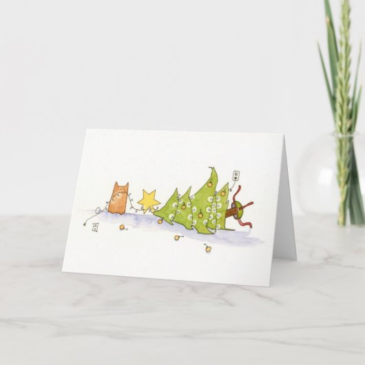 Cartes Pour Fêtes Annuelles Joyeux Toy Tree (Devant)