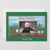 Cartes Pour Fêtes Annuelles Joyeux train de Noël (Devant)