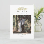 CARTES POUR FÊTES ANNUELLES JOYEUX VACANCES BRANCHE HIVER (Debout devant)