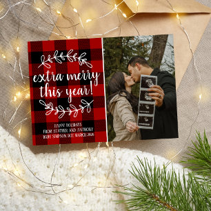 Cartes Pour Fêtes Annuelles Joyeux vacances Noël Grossesse Photo