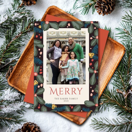 Cartes Pour Fêtes Annuelles Joyeux vacances Photo Joyeux