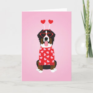 Cartes Pour Fêtes Annuelles Joyeux Valentin Bernese Mountain Dog