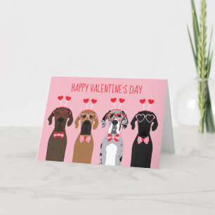 Cartes Pour Fêtes Annuelles Joyeux Valentines Day Chiens de Danse