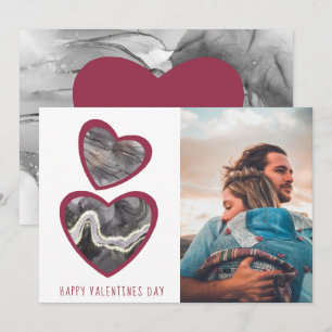 Cartes Pour Fêtes Annuelles Joyeux Valentines Day Coeurs noirs et rouges