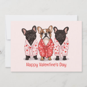 Cartes Pour Fêtes Annuelles Joyeux Valentines Day French Bulldog