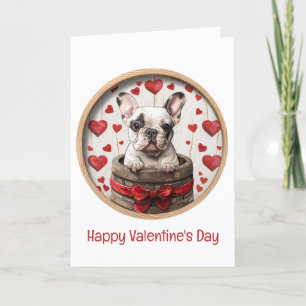 Cartes Pour Fêtes Annuelles Joyeux Valentines Day French Bulldog
