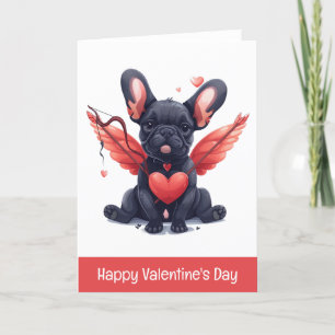 Cartes Pour Fêtes Annuelles Joyeux Valentines Day French Bulldog Cupid