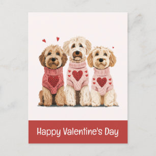 Cartes Pour Fêtes Annuelles Joyeux Valentines Day Goldendoodle Dogs