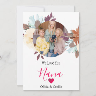 Cartes Pour Fêtes Annuelles Joyeux Valentines Day Nana, grand-mère Photo simpl