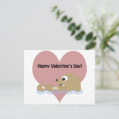 Cartes Pour Fêtes Annuelles Joyeux Valentines Day Otter (Debout devant)