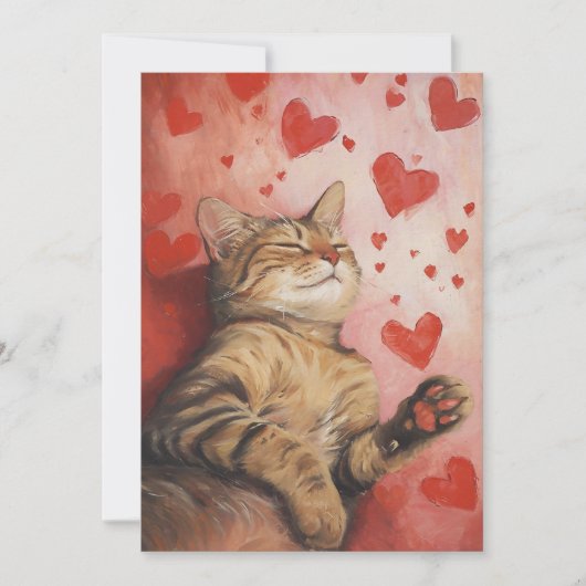 Cartes Pour Fêtes Annuelles Joyeux Valentines Jour Chat (Devant)
