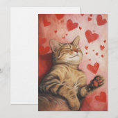 Cartes Pour Fêtes Annuelles Joyeux Valentines Jour Chat (Devant / Derrière)