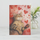 Cartes Pour Fêtes Annuelles Joyeux Valentines Jour Chat (Debout devant)