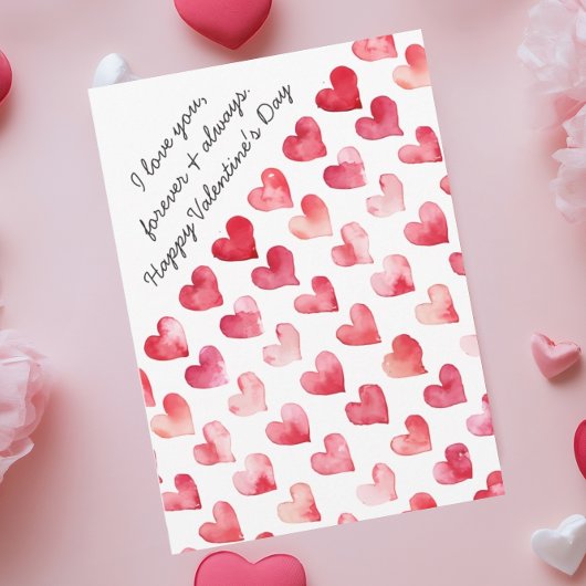 Cartes Pour Fêtes Annuelles Joyeux Valentines Jour Coeur rose Rouge romantique