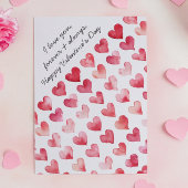 Cartes Pour Fêtes Annuelles Joyeux Valentines Jour Coeur rose Rouge romantique