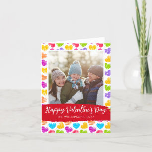 Cartes Pour Fêtes Annuelles Joyeux Valentines Jour Moderne Coeurs Vibrants Pho