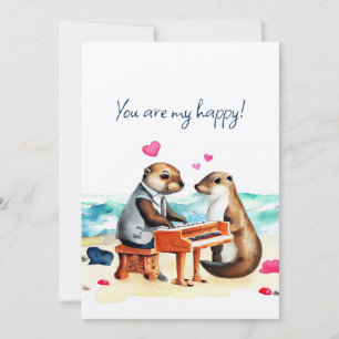 Cartes Pour Fêtes Annuelles Joyeux Valentines Otter