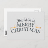 Cartes Pour Fêtes Annuelles Joyeux voeux de Noël (Devant / Derrière)