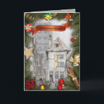 Cartes Pour Fêtes Annuelles Joyeux voeux de Noël<br><div class="desc">Peintures d'Anton Pieck sur d'anciens bâtiments hollandais.Au fil des ans,  j'ai rassemblé la plupart de son travail et en ai incorporé une partie dans mes conceptions de produits et j'ai utilisé Photo Shop pour créer ces cartes et cadeaux</div>