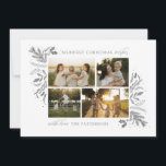 Cartes Pour Fêtes Annuelles Joyeux voeux de Noël 4 Photo Botanique Floral<br><div class="desc">Merriest Christmas Wives 4 Photo Botanical Floral Holiday Card Christmas Card contient votre photo préférée sur le devant avec le texte "Merriest Christmas Wives" dans la typographie de script de calligraphie argent moderne sur un arrière - plan blanc et personnalisée avec votre nom de famille ci-dessous. Au verso se trouve...</div>