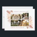 Cartes Pour Fêtes Annuelles Joyeux voeux de Noël 4 Photo Botanique Floral<br><div class="desc">Merriest Christmas Wives 4 Photo Botanical Floral Holiday Card Christmas Card contient votre photo préférée sur le devant avec le texte "Merriest Christmas Wives" dans la typographie de script de calligraphie orange moderne sur un arrière - plan blanc et personnalisée avec votre nom de famille ci-dessous. Au verso se trouve...</div>