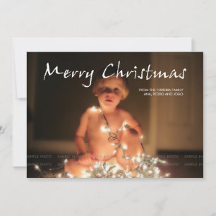 Cartes Pour Fêtes Annuelles Joyeux voeux de Noël Vacances Photo Noir