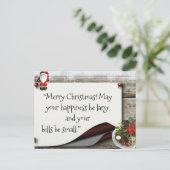 Cartes Pour Fêtes Annuelles Joyeux voeux Noël (Debout devant)